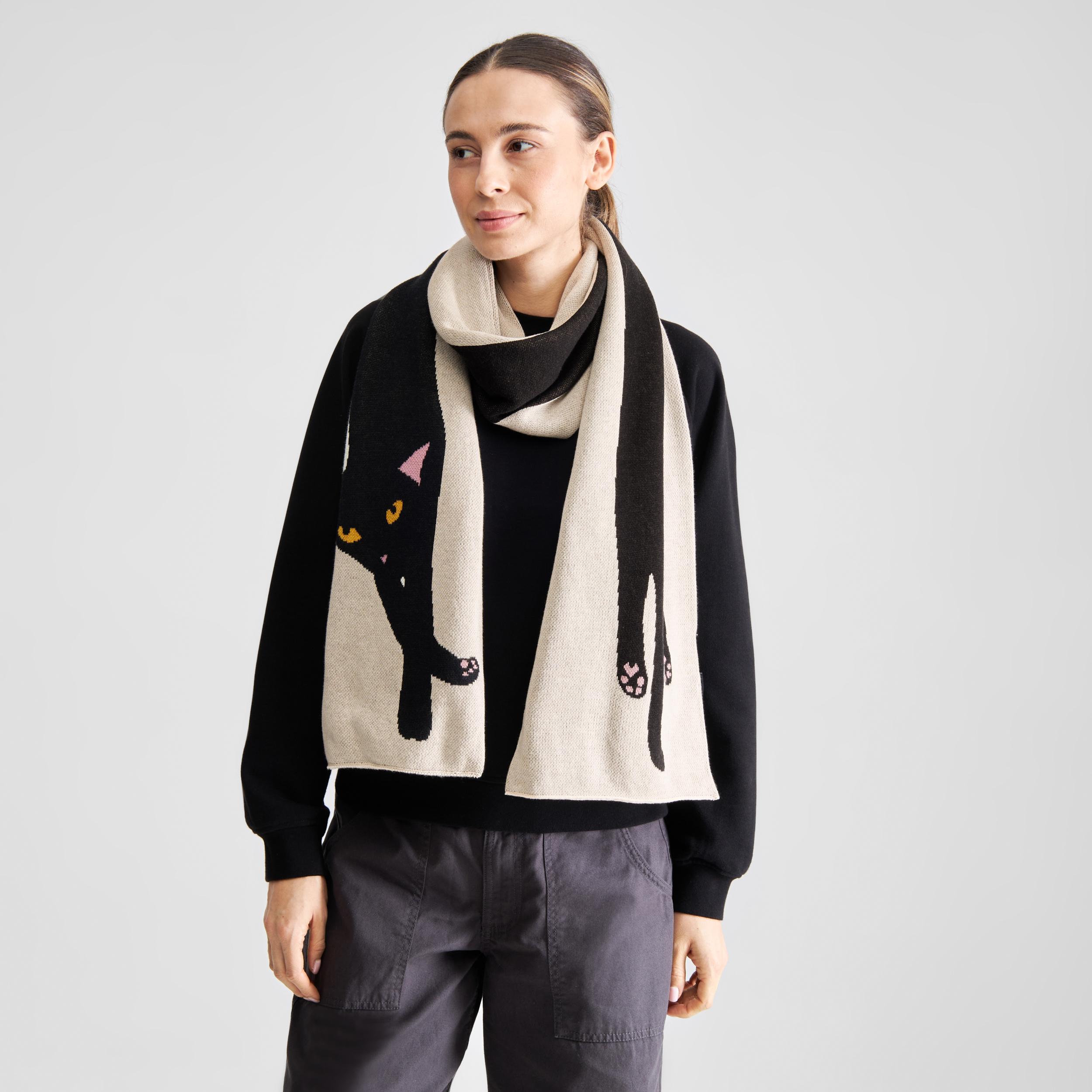 Dedicated Rossberga Long Cat Scarf Vanilla White Schal weiß